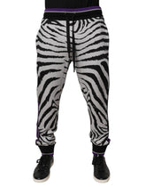 Dolce & Gabbana Black White Zebra Men Jogger Sweatpants Pants -   -  Dolce & Gabbana.